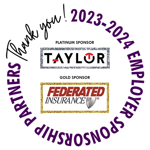 Employer Partner 2023-24 logo with the text: Thank you! 2023-2024 Employer Sponsorship Partners