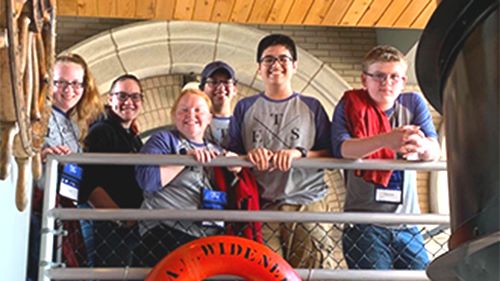 ETS students at the harbor museum in Duluth
