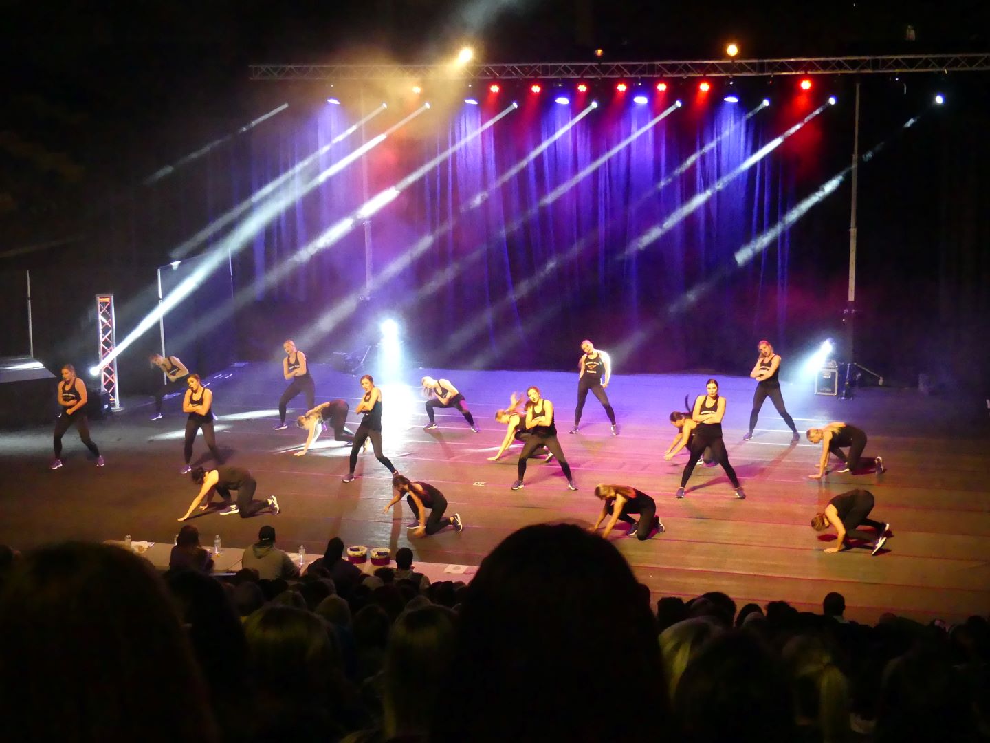 A girls group participating in the Homecoming Lip Sync competition