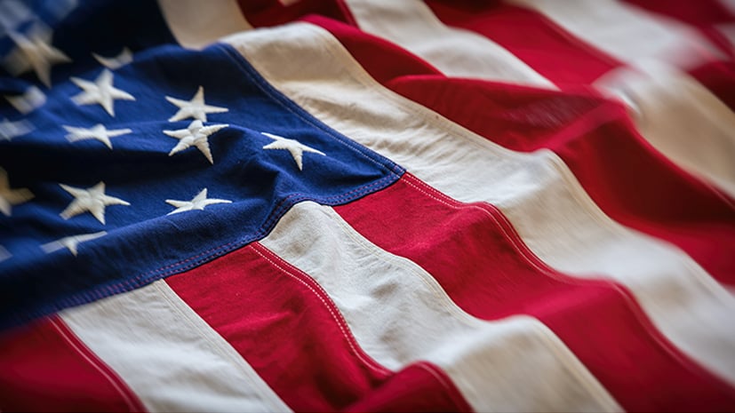 a close up of a flag