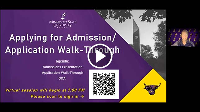 applying for admission walk through