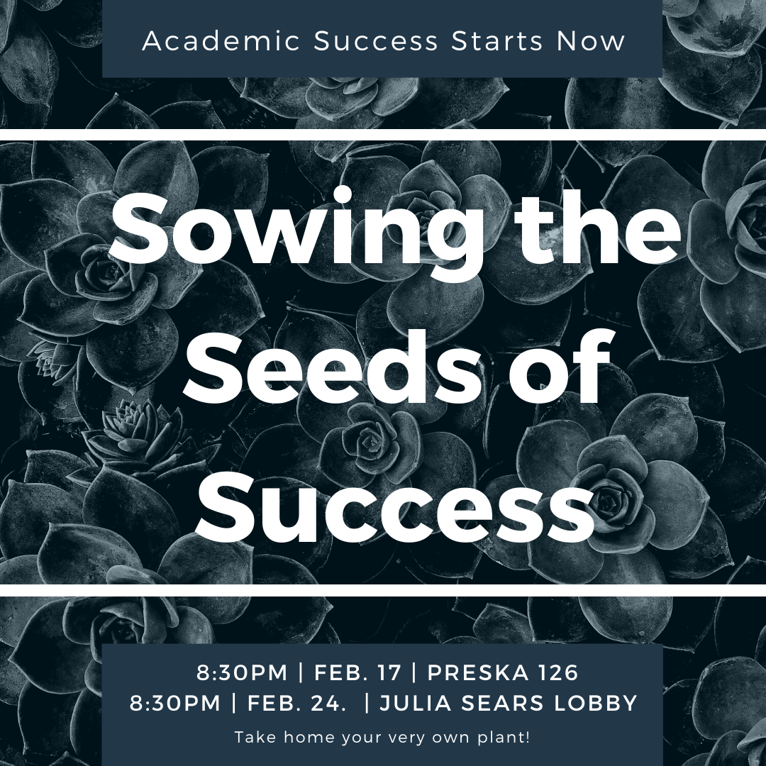 Academic Success Starts now sowing the seeds of success take home your very own succulent