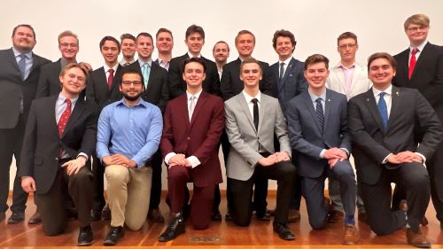 Phi Delta Theta members posing for a photo