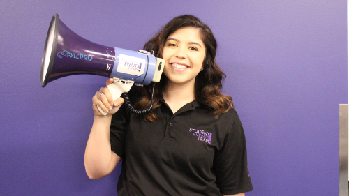 Public Relations Chair with bullhorn