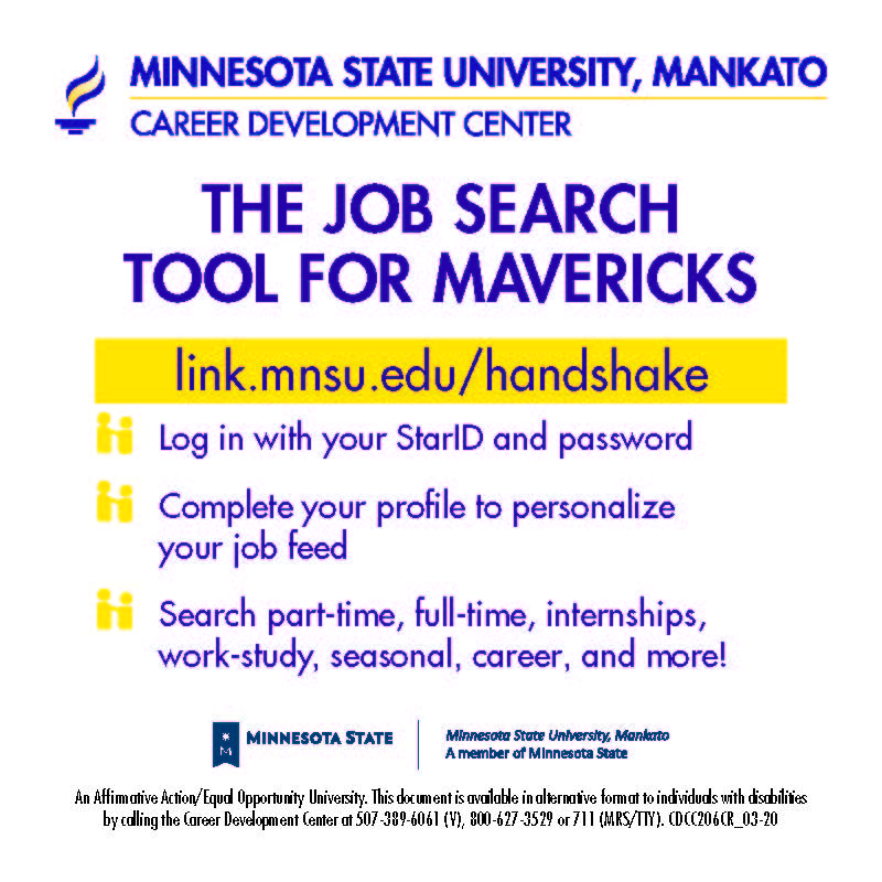Link to handshake which demonstrates the job search tool for mavericks