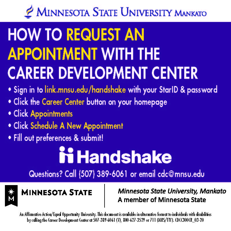 Request An Appointment With The Career Development Center Using HandShake