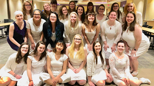 Alpha Sigma Alpha Sorority group photo