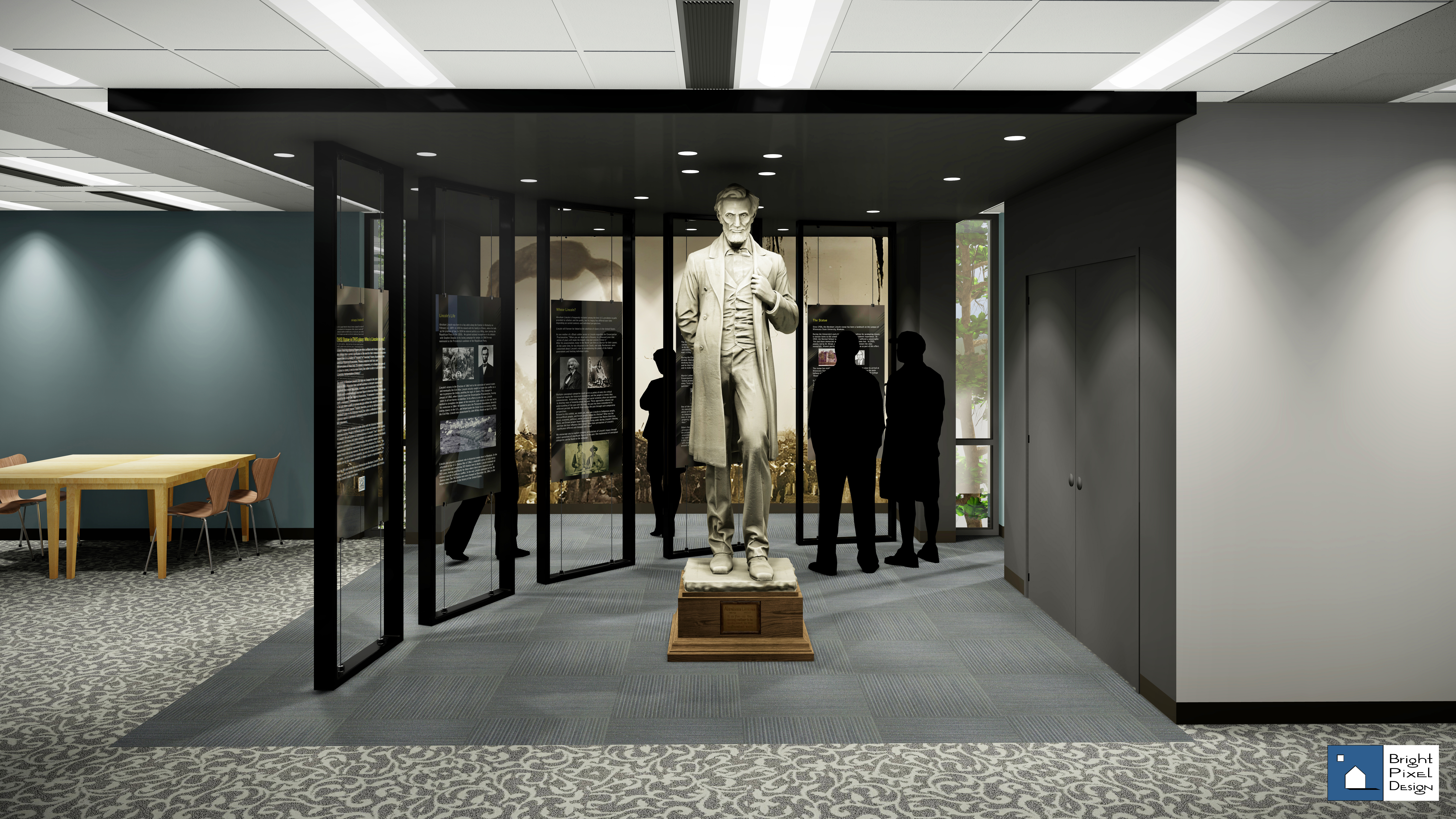 Minnesota State Mankato Creates New Exhibit Space for Lincoln Statue in Memorial Library