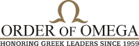 Order of Omega Honoring Greek Leaders since 1959 logo
