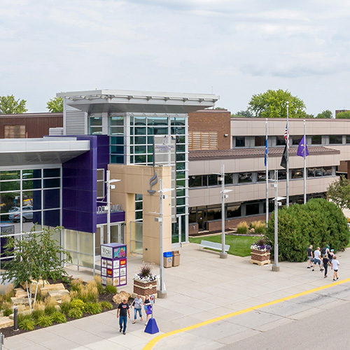 ariel view of student union