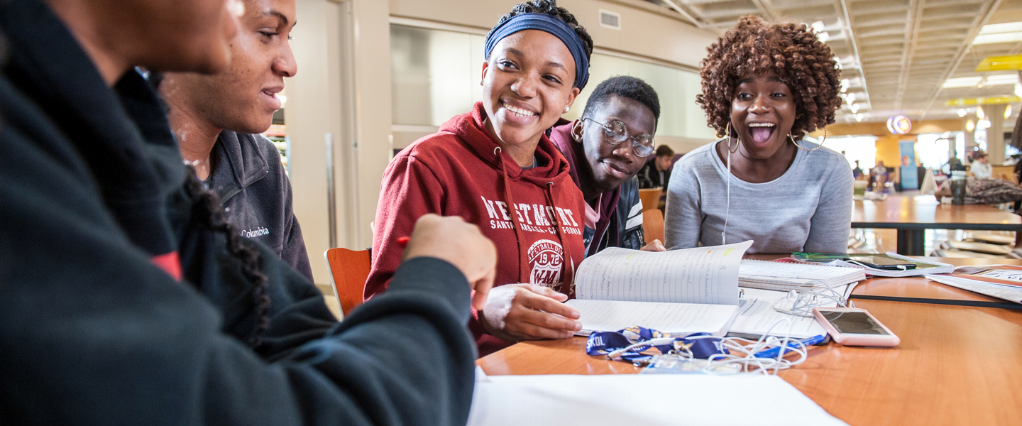 Students studying