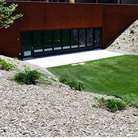 The Amphitheatre is located outside between Memorial Library and the Centennial Student Union