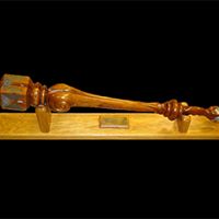 The mace is made entirely from Minnesota materials in recognition of the value and beauty of the state's natural resources and people