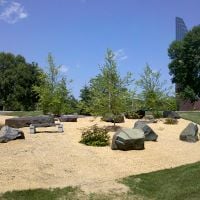 The Rock Garden surrounds Ford Hall with all 82 rock specimens taken from each of the counties of Minnesota
