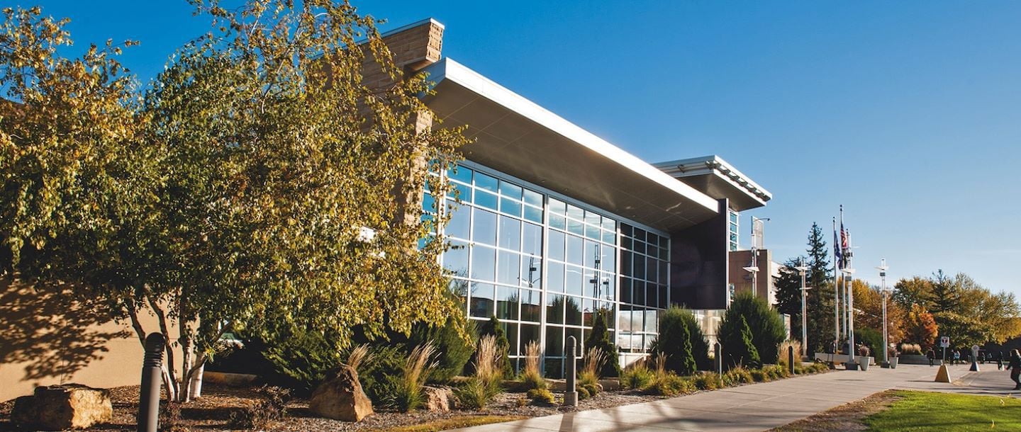 Outside view of the Central Student Union building on a sunny day