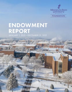 Cover of 2021 endowment report