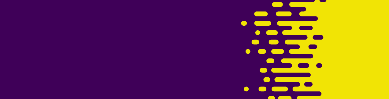 IT Solutions purple and yellow graphic banner