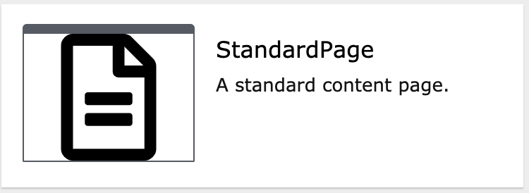 standard page icon