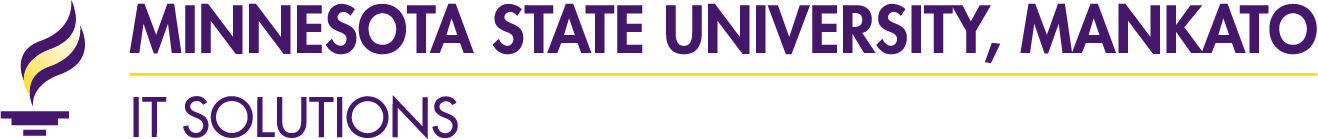 Minnesota State University, Mankato IT Solutions logo with flame icon