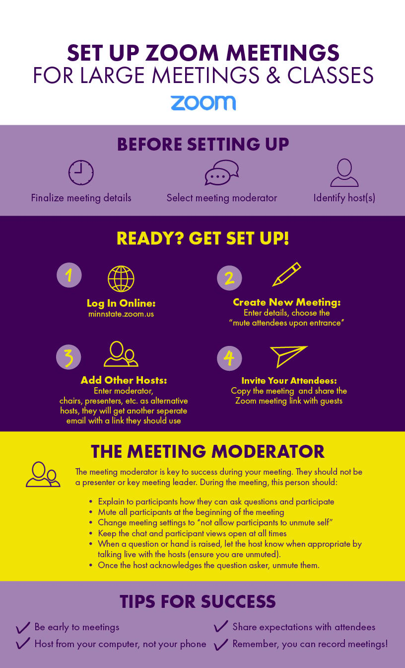 setting up zoom for large meetings