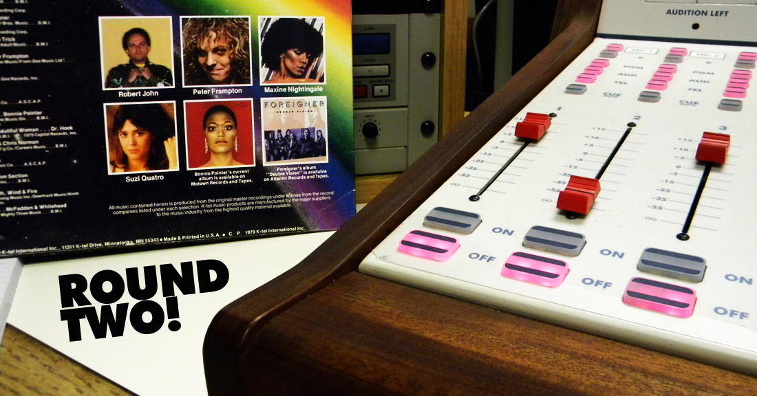 Radio control board with Ktel Record sitting next to it