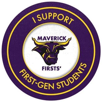 Maverick Firsts Advocates icon that says I support first-gen students
