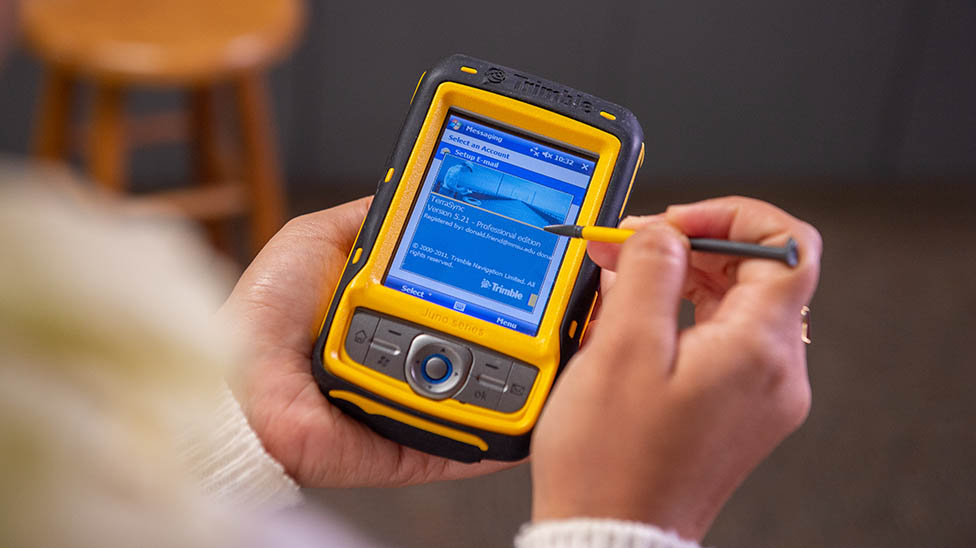aerial view of a GIS instrument being used