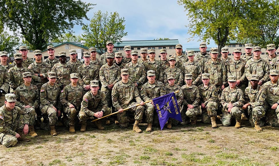 ROTC group photo with about with about 50 members