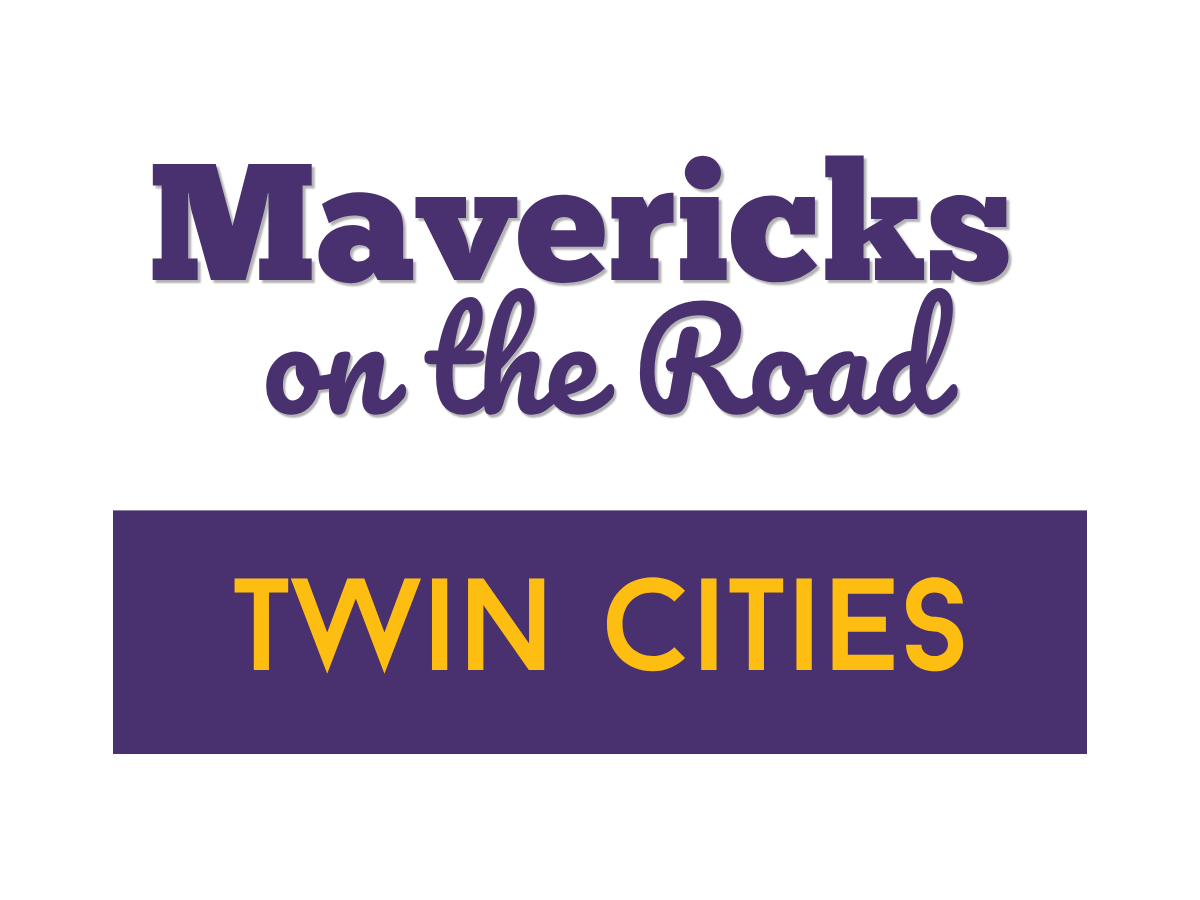 mavericks on the road graphic logo for twin cities events