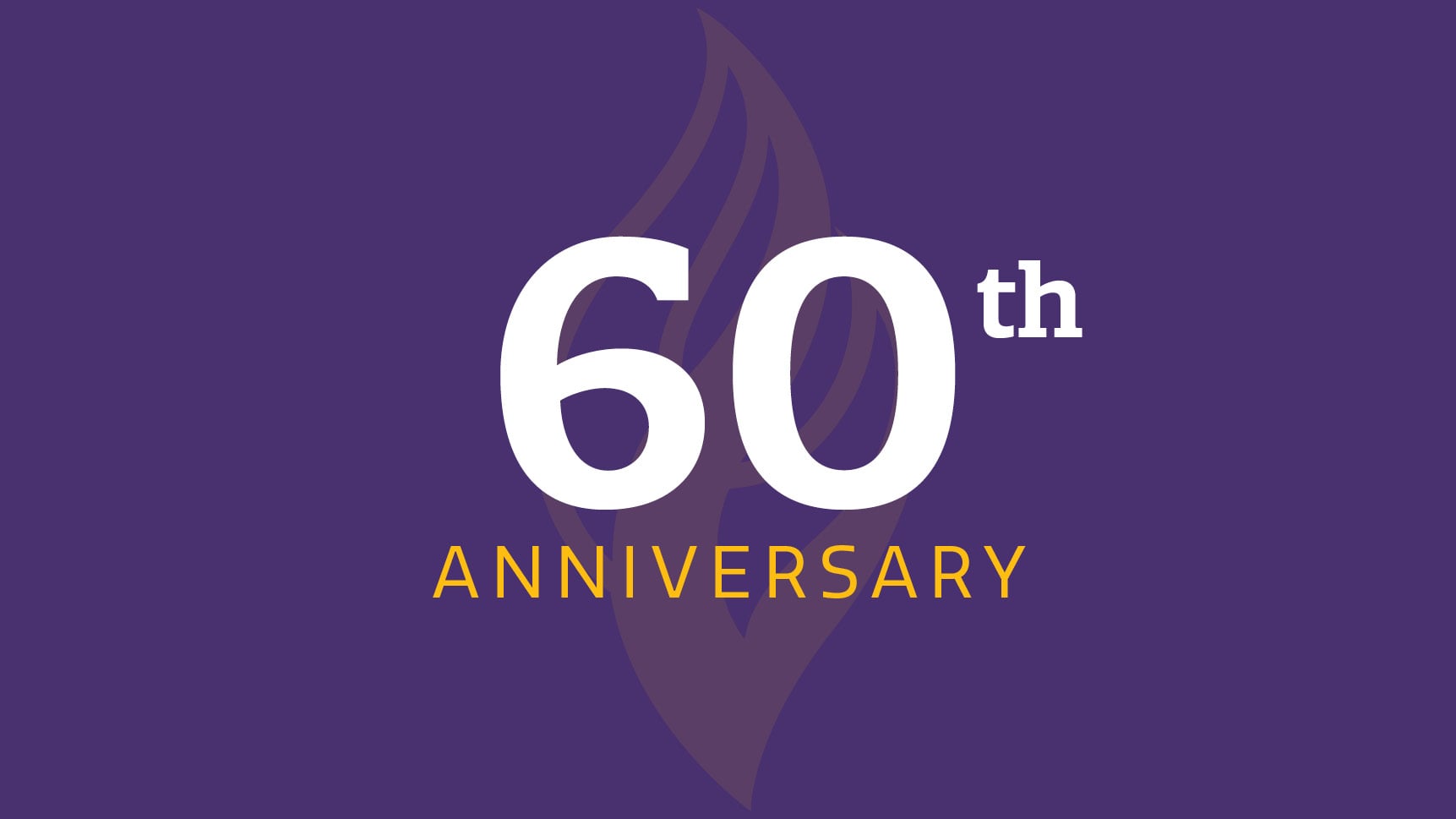 60th anniversary on purple background