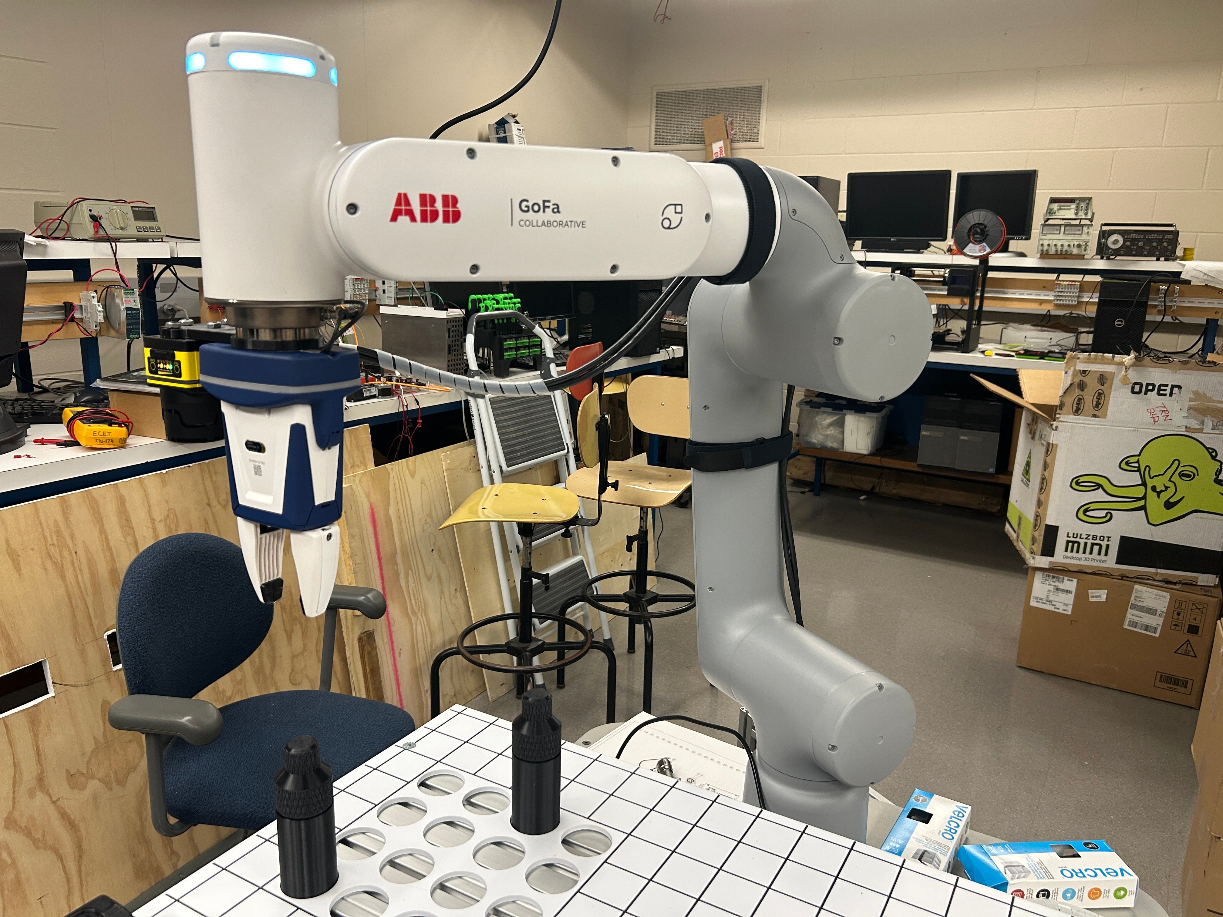 Go Faa collaborative Robotics arm in the lab. 
