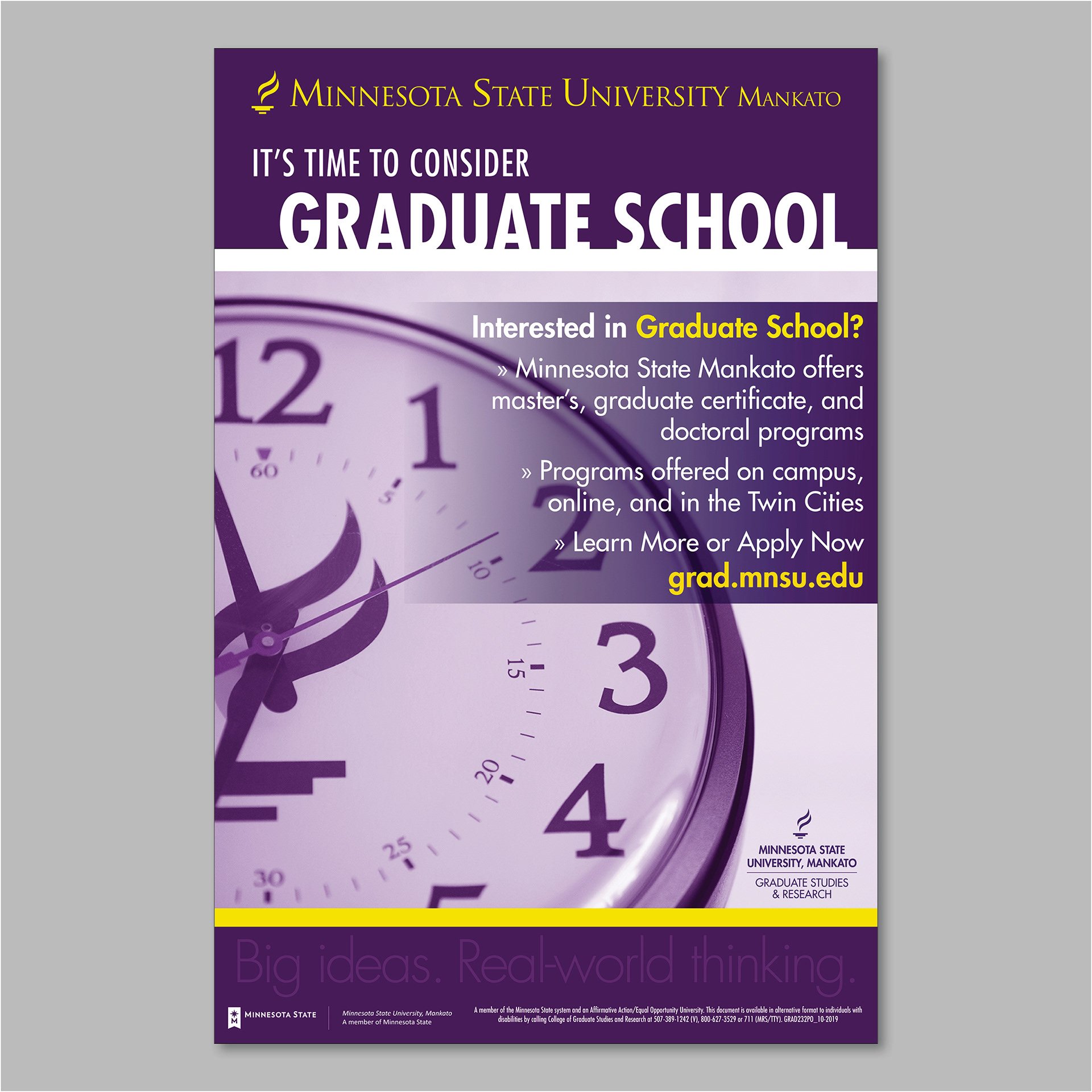 MNSU Graduate School informationalposter