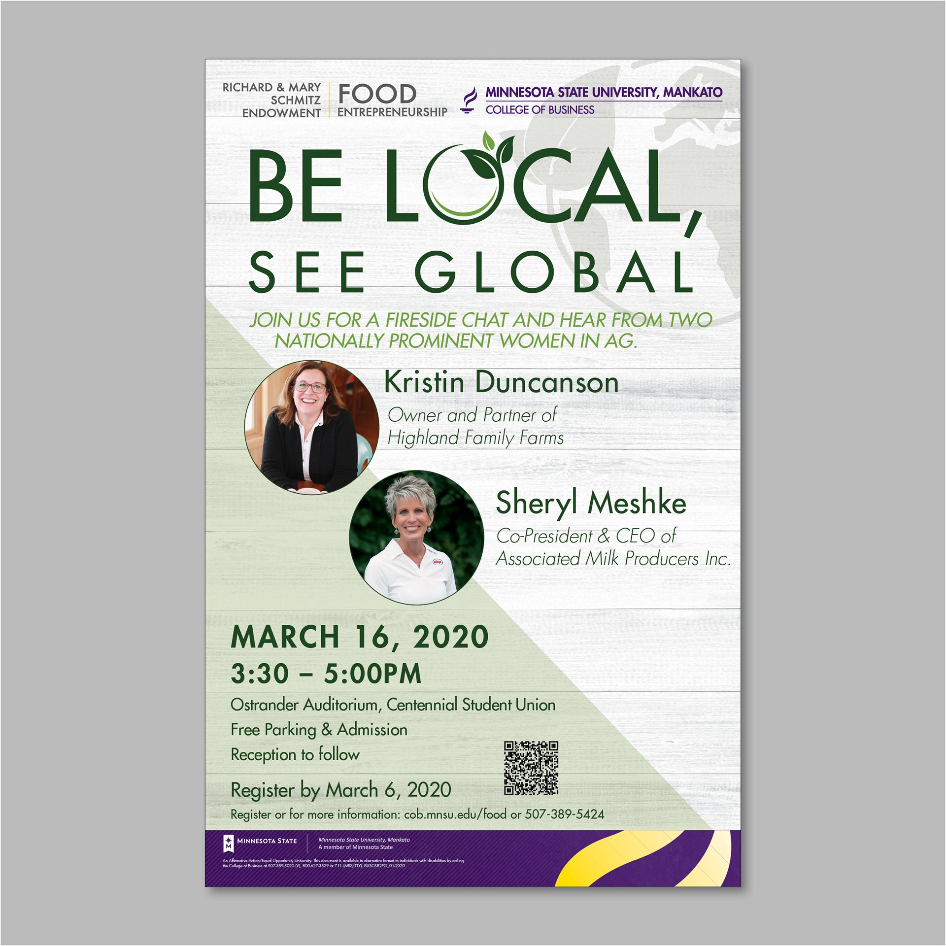 Be local, see global, an agricultural event poster