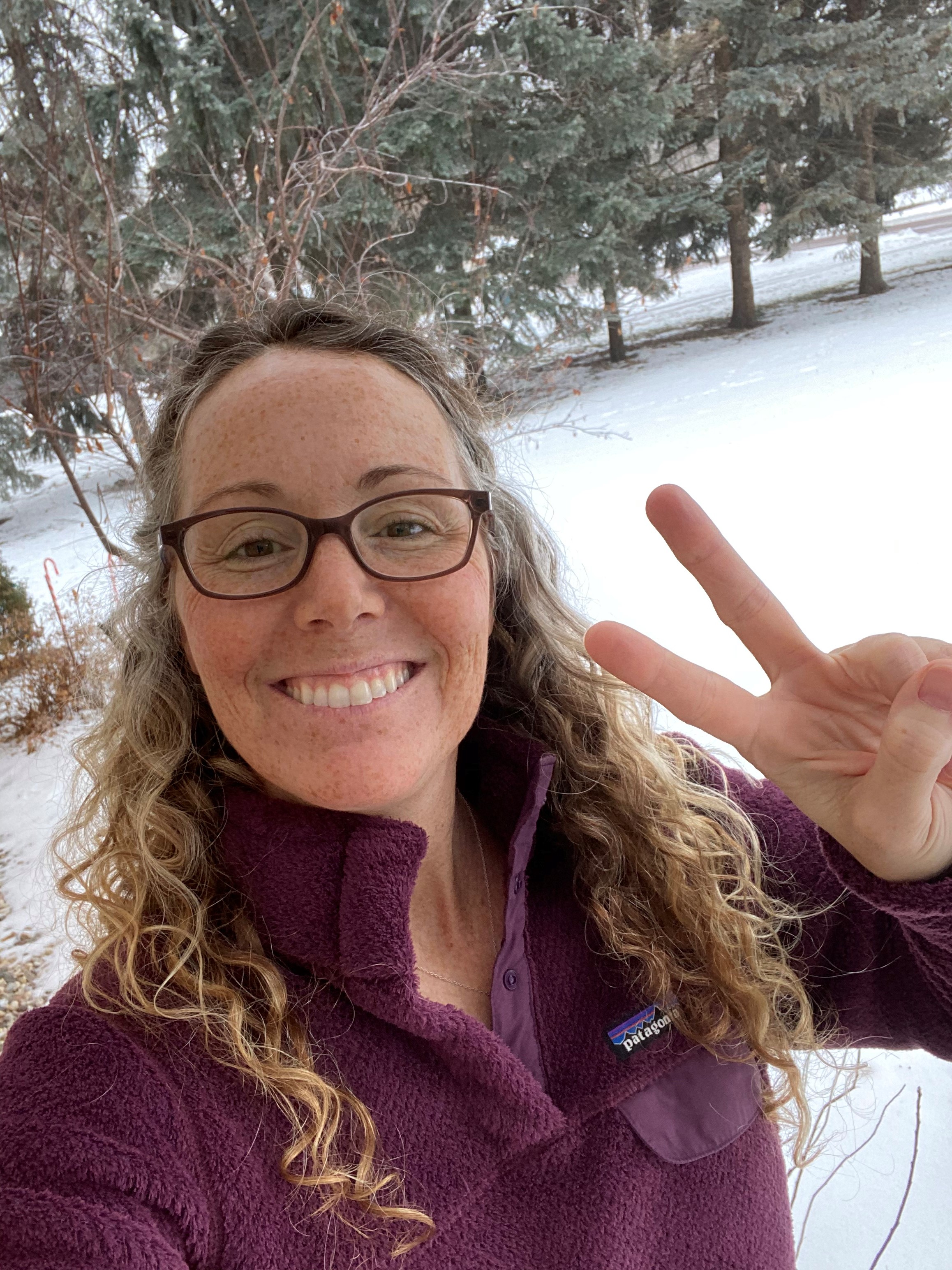 a person taking a selfie in the snow