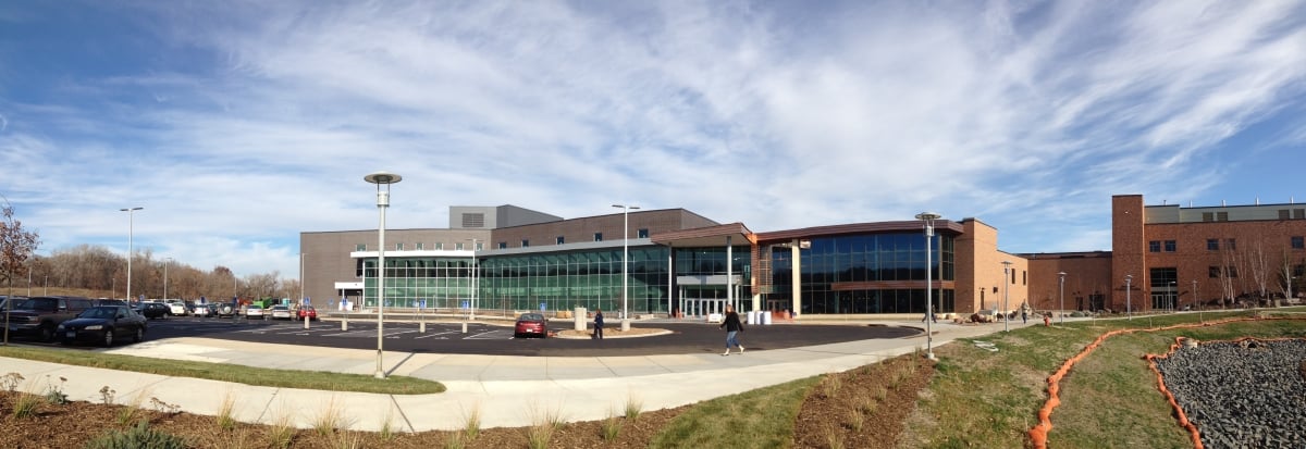 View of the Normandale Partnership Center on a sunny day