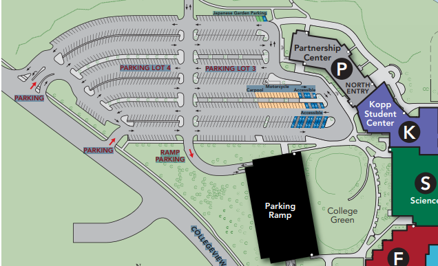 a map of parking lot