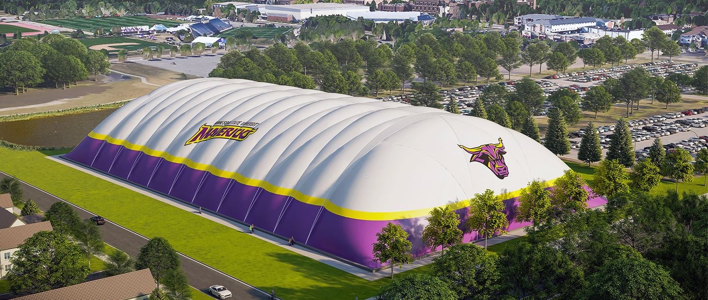 Aerial view of the Maverick All-Sports Dome