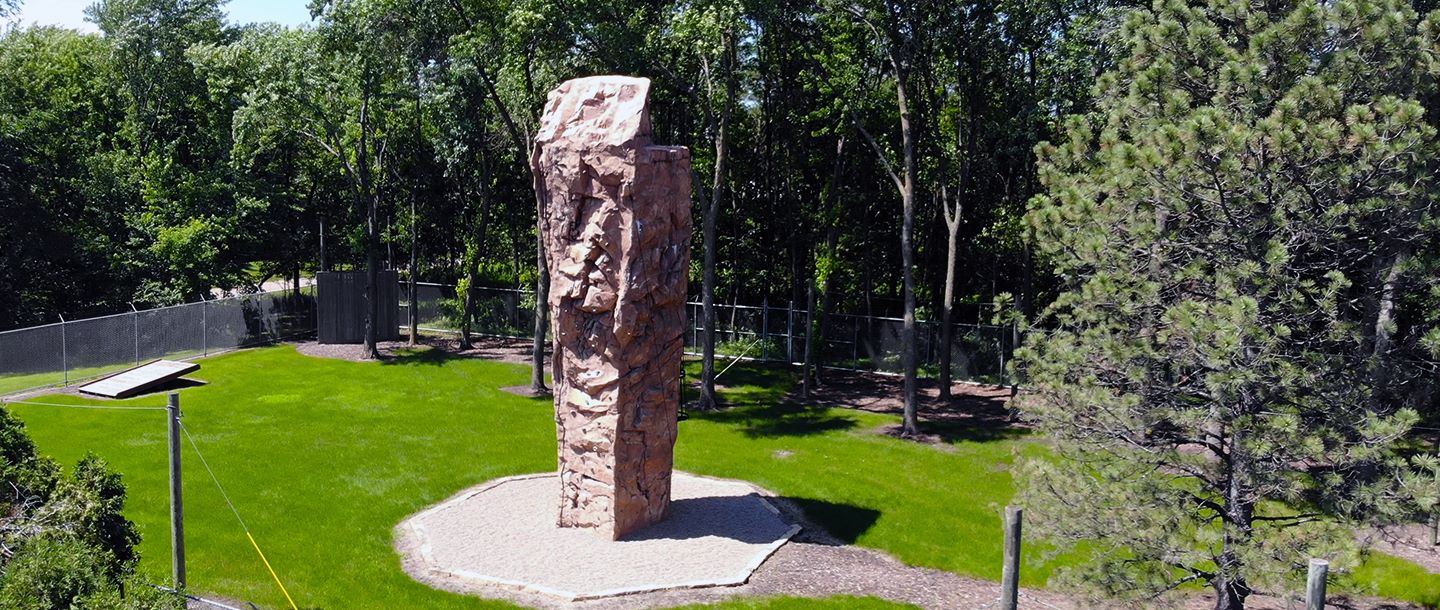 Outdoor climbing wall