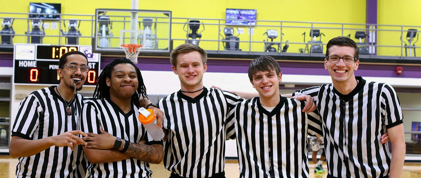 A group photo of the intramural officials