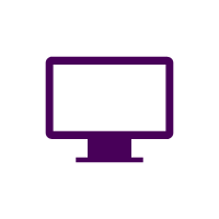 Technology icon of a computer monitor