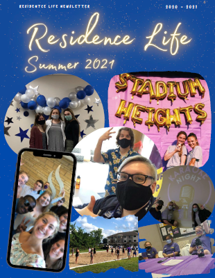 cover of summer 2021 residence life News letter