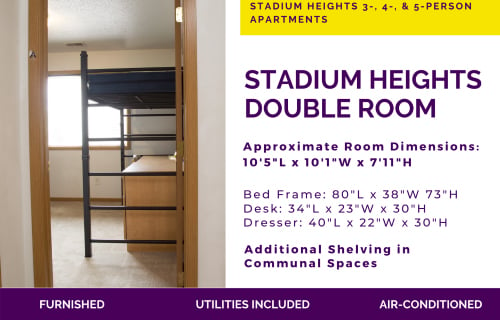 Stadium Heights double room apartment furnished and air conditioned with utilities included