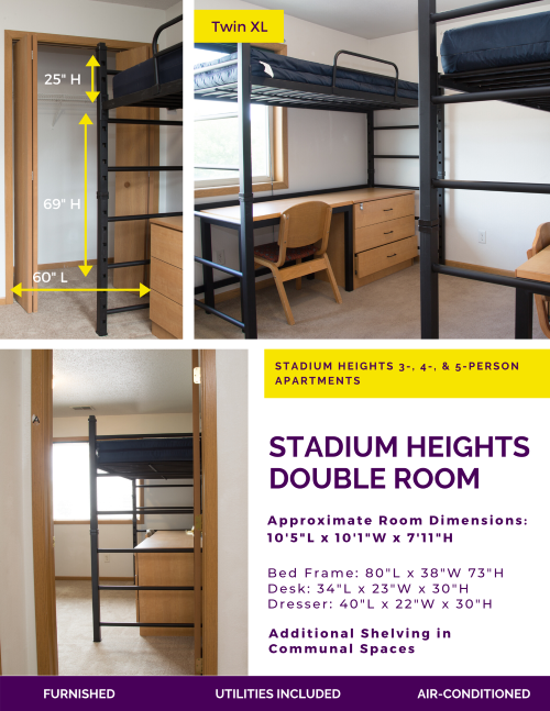 Stadium heights double room apartment furnished and air conditioned with utilities included