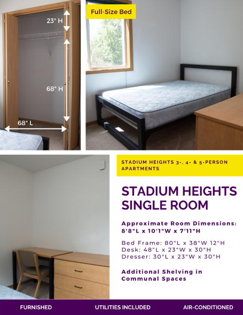 Stadium heights single room apartment furnished and air conditioned with utilities included